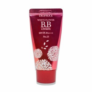 DEOPROCE WHITE FLOWER BB CREAM SPF35 PA+++ #23 Солнцезащитный ББ-крем с экстрактами белых цветов 30г