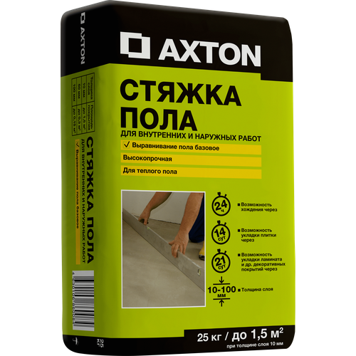 Стяжка пола Axton 25 кг стяжка пола glims cemloft м400 25 кг