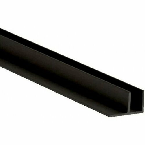 Планка черная угловая алюм. для стеновых панелей 6мм (F-обр) 1050 L=600