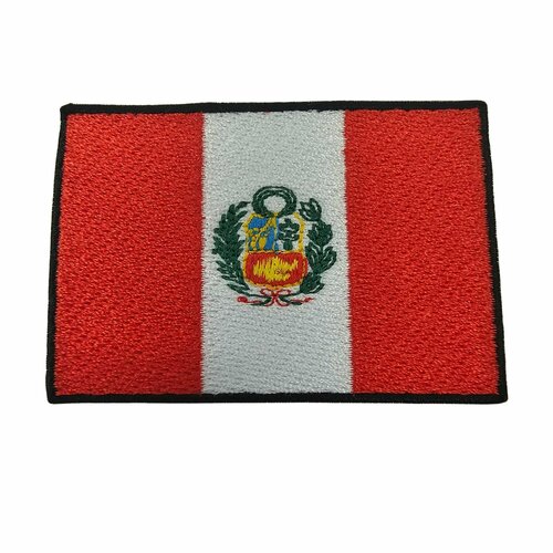 Нашивка шеврон патч, Флаг Перу , размер 80x55 мм нашивка шеврон патч флаг монако размер 80x55 мм