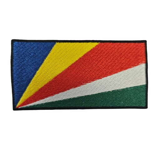 Нашивка шеврон патч, Флаг Сейшельских островов , размер 90x45 мм