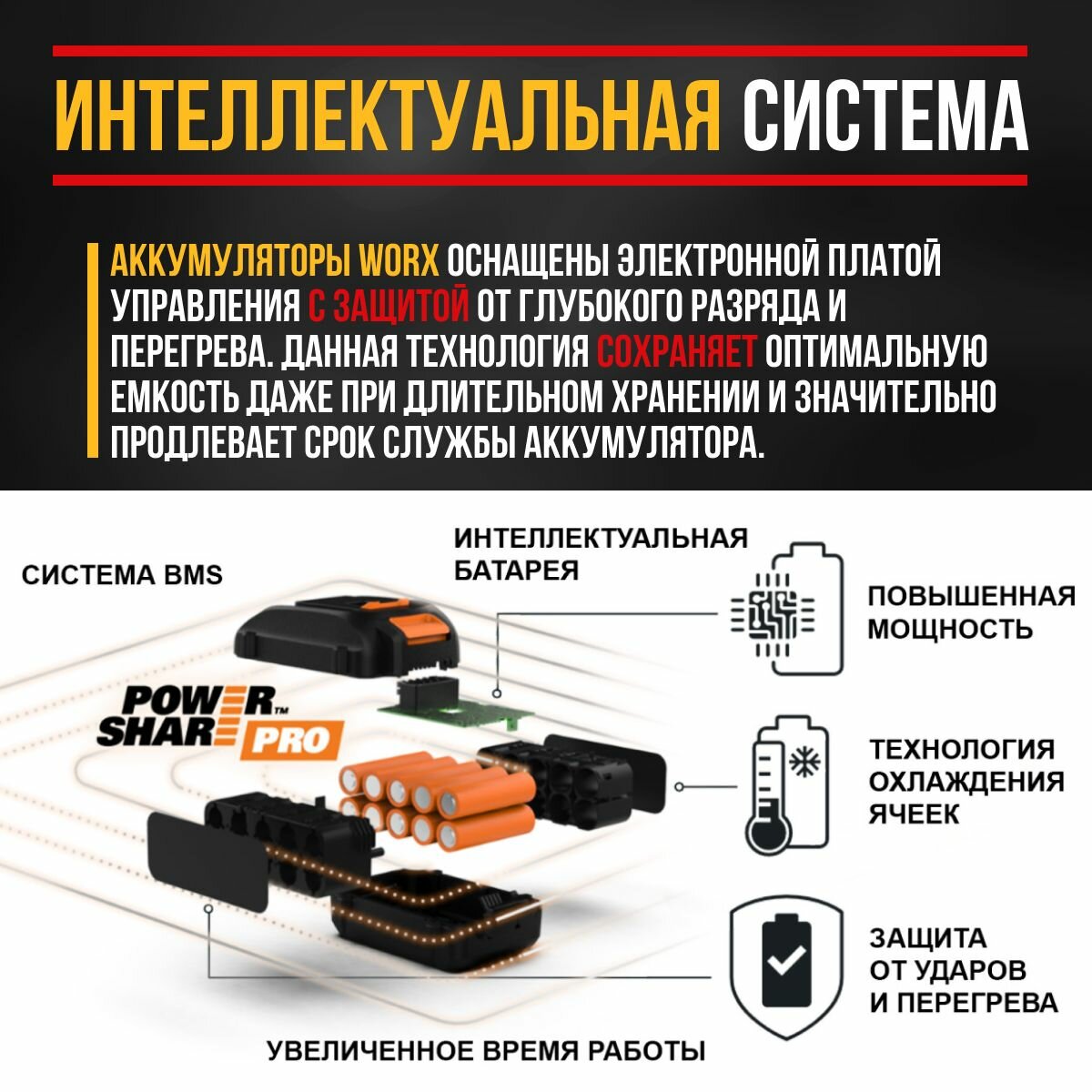 Аккумулятор для электроинструмента Worx - фото №14