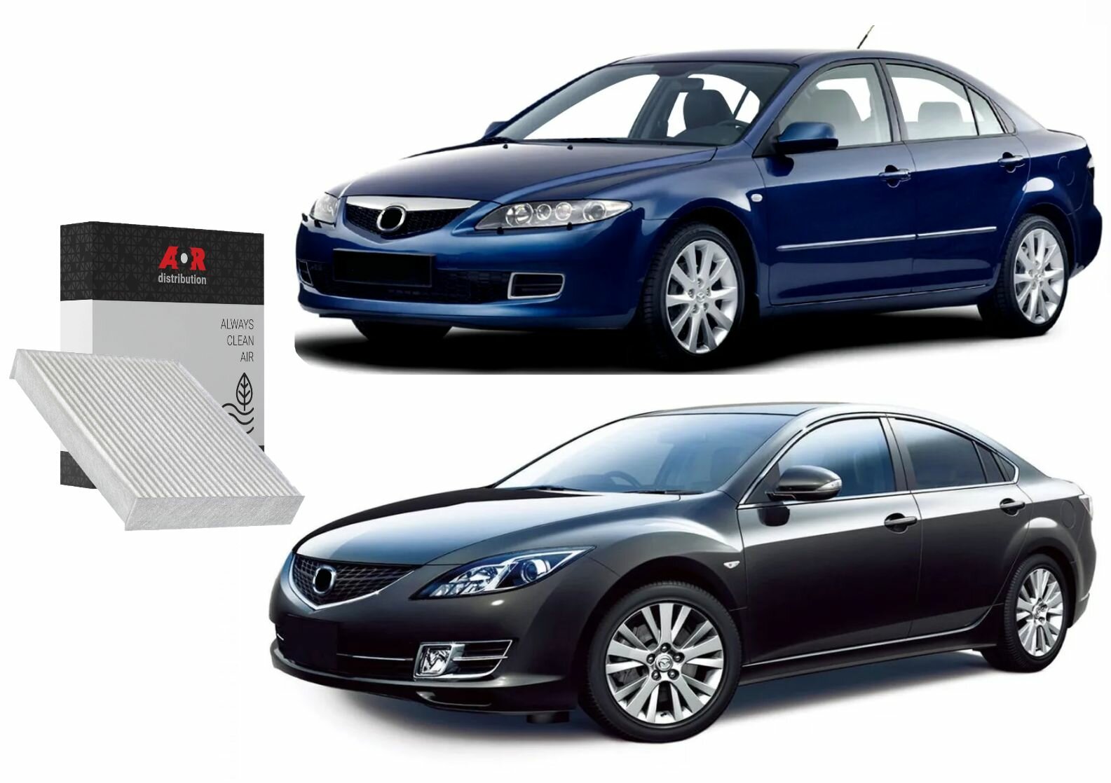 Фильтр салонный Mazda 6 GG/GY 02-07, Mazda 6 GH 07-13, CX-7 ER 09-14 / OEM GJ6A61P11A