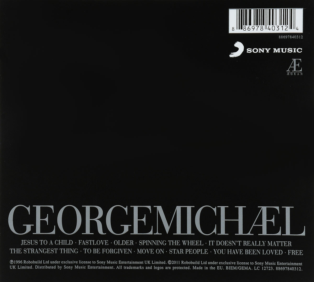 George Michael-Older 2011 SONY CD EC (Компакт-диск 1шт) Медиа - фото №16