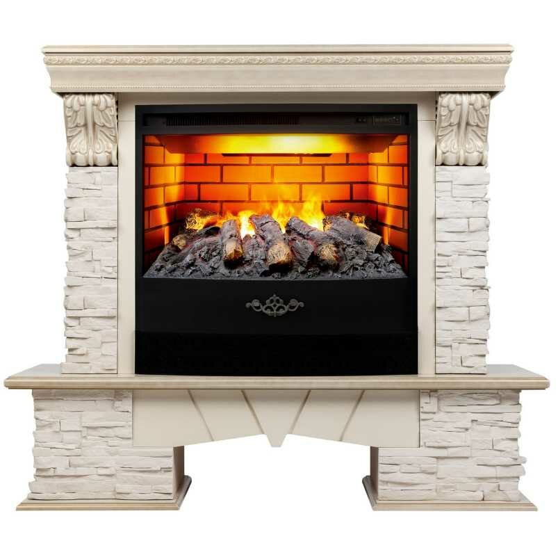 Камин RealFlame Rockland Lux 25/255 WT с очагом 3D Firestar 255