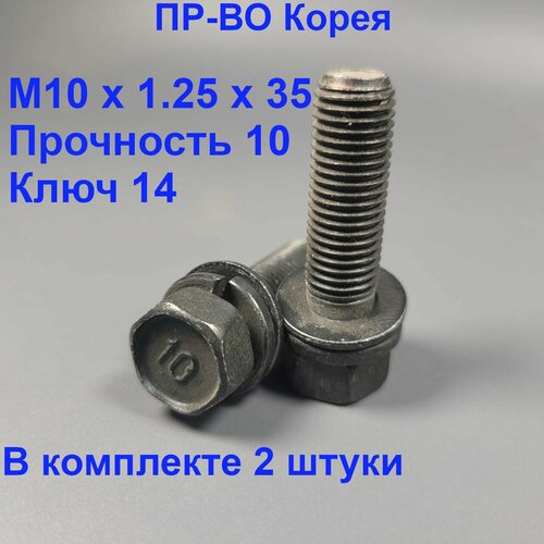 Болт М10 х 1,25 х 35 с шайбой прочность 10 Ключ 14