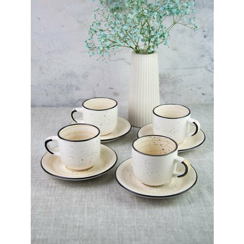 Чайный набор 4 персоны чашки и блюдца