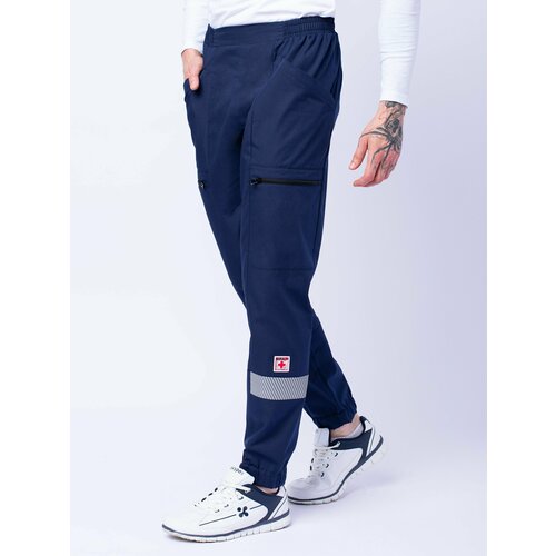 Одежда для Скорой помощи брюки медицинские мужские DrFLASH "Амбуланс" темно-синие