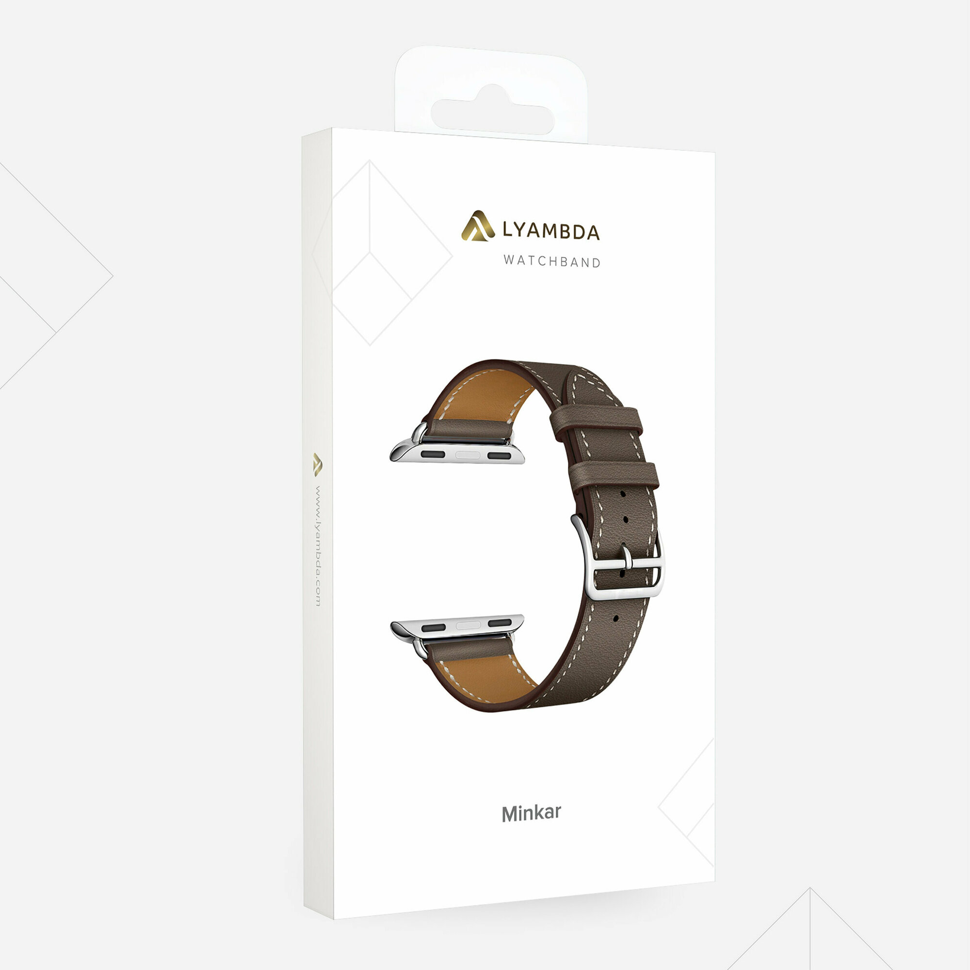 Ремешок Lyambda Minkar для Apple Watch Series 3/4/5 коричневый (LWA-02-44-GR) Noname - фото №6