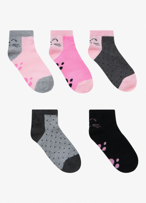 Носки Funday 5 пар размер 23-26 розовый