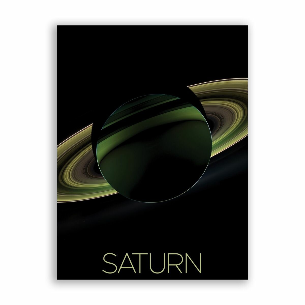 Постер плакат на бумаге / NASA (Коллекция Постеров) - Saturn / Сатурн / Размер 80 x 106 см