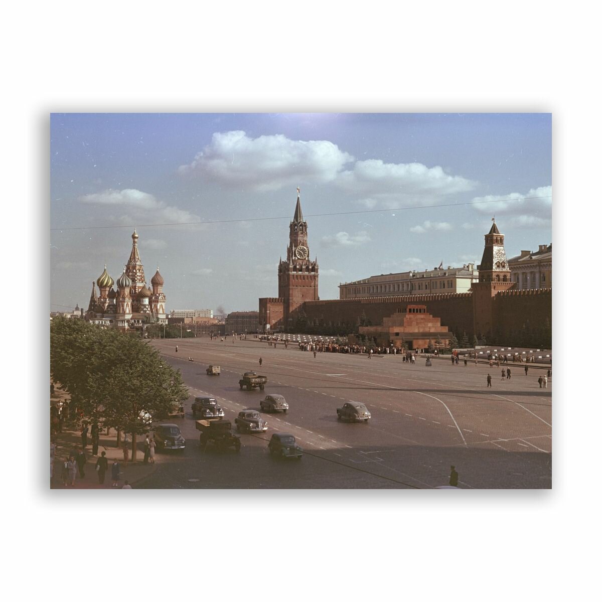 Советский постер, плакат на бумаге / Красная Площадь / Размер 60 x 80 см