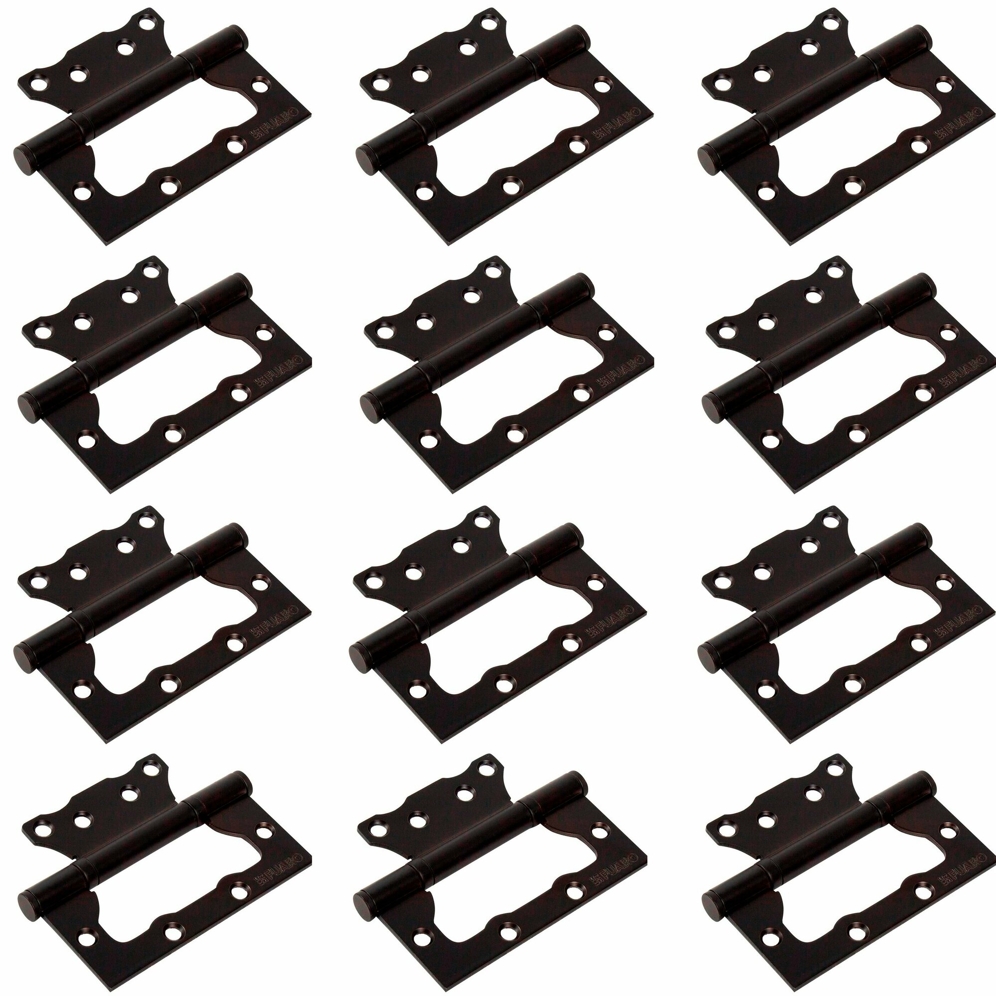 Петля без врезки Fuaro IN4500W BL (500-2BB) 100х51х2.5 мм сталь матовый чёрный(комплект 12 штук)