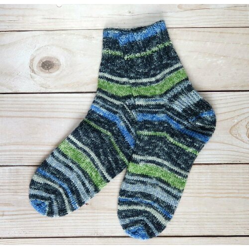 Носки , размер 42-43, черный, зеленый, синий носки riota размер 43 черный зеленый