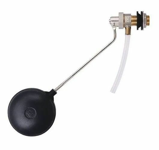 фото Поплавковый клапан для бачка унитаза и емкости TIM, латунный, горизонтальный 1/2" HP