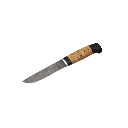 Нож Финский дамасская сталь береста граб дюраль [ / ] разделочный нож дамасская сталь береста граб