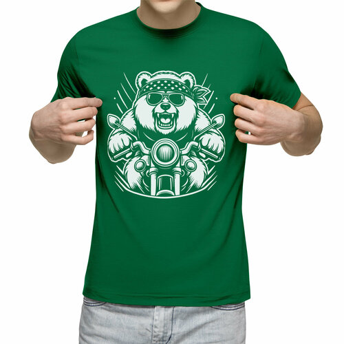 Футболка Us Basic, размер M, зеленый футболка медведь рокер музыка размер 8 лет черный