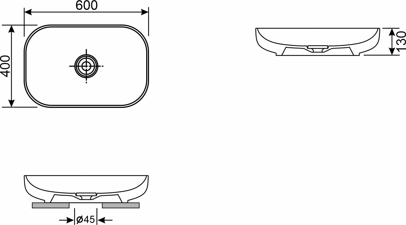 Акционный набор 2 в 1 Wellsee Croquis 150301001, накладные раковины 2 шт, ширина одного умывальника - фото №13