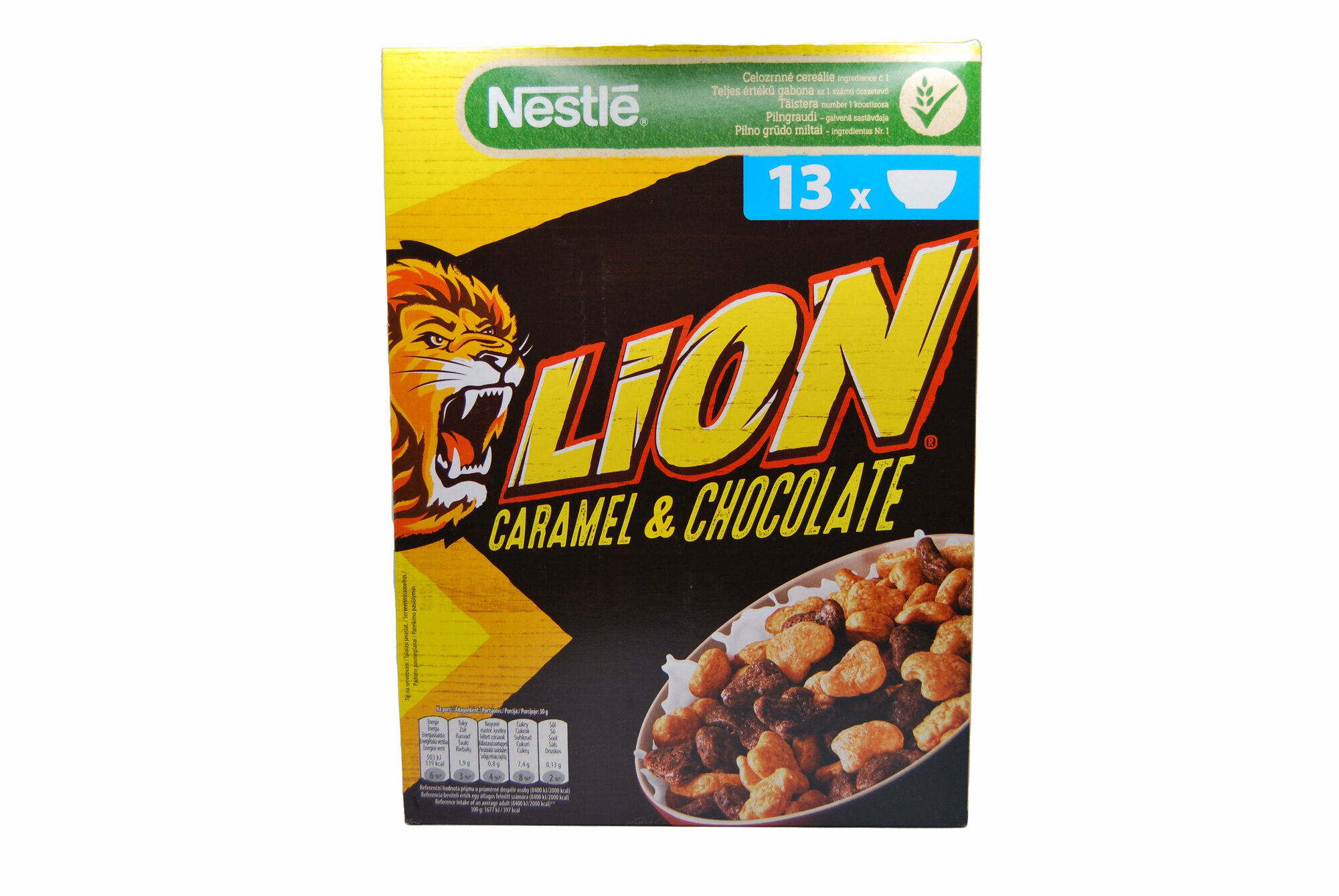 Готовый завтрак Nestle Lion Caramel & Chocolate Cereal карамельно-шоколадный, Польша, 400 г