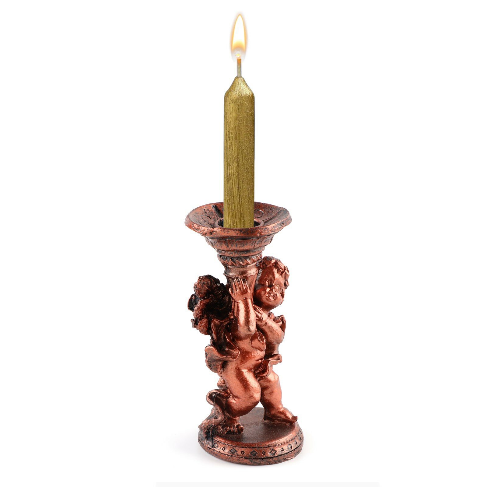 Подсвечник "Ангелок", d-2 см, на одну свечу, 6 х 12.8 см 9632358