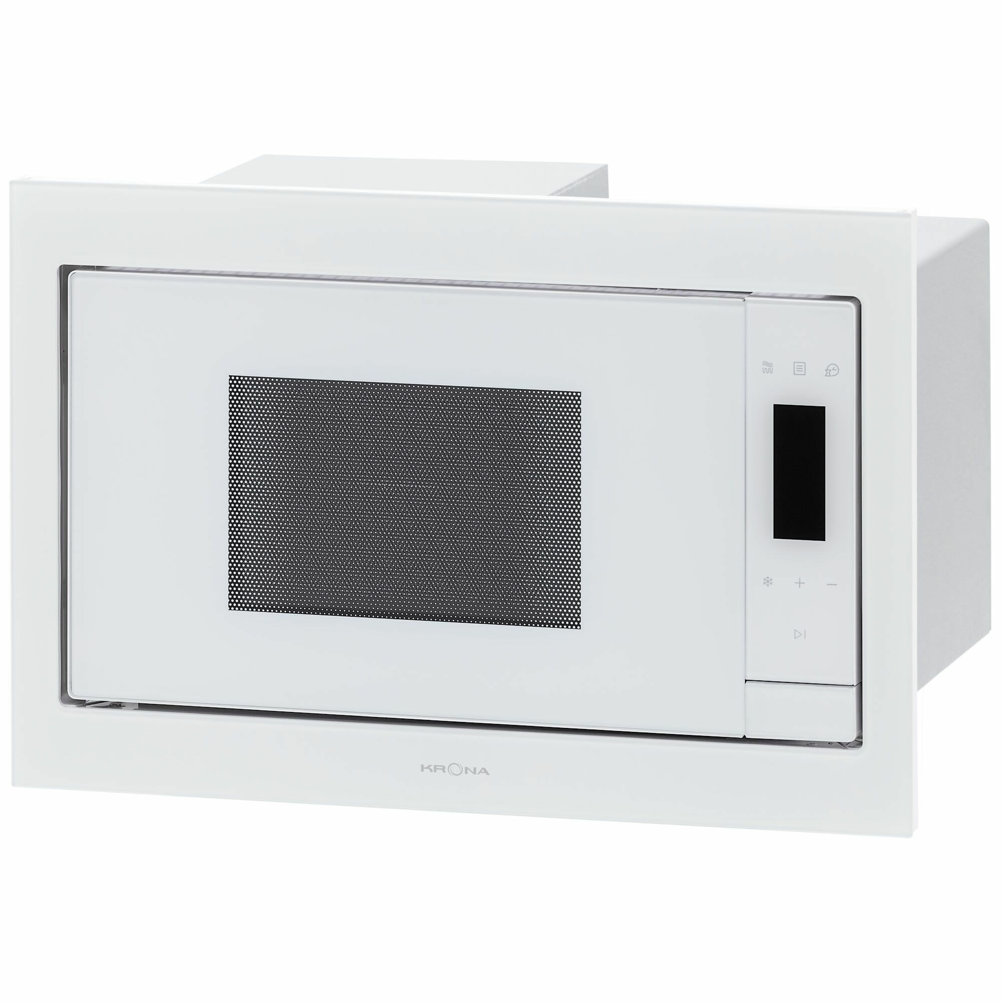 Встраиваемая микроволновая печь KRONA ESSEN 60 WH DOTS, 31 л, гриль, разморозка, LED-дисплей, белый