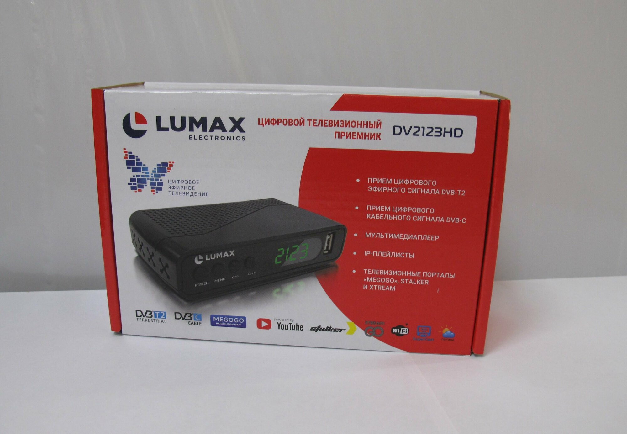 ТВ-ресивер LUMAX - DV2123HD (DVT2,DVB-C,Wi-Fi)