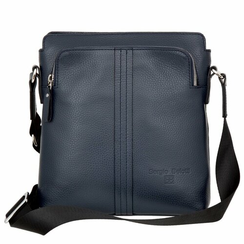 фото Сумка планшет sergio belotti, фактура зернистая, синий