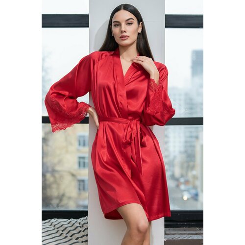 фото Халат mia-amore, размер xxl/xxxl, красный