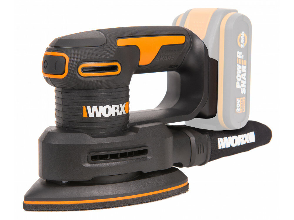 Шлифовальная машина WORX WX822.9 20В, без АКБ и ЗУ