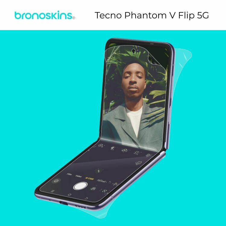 Матовая Защитная бронированная пленка на экран Tecno Phantom V Flip 5G