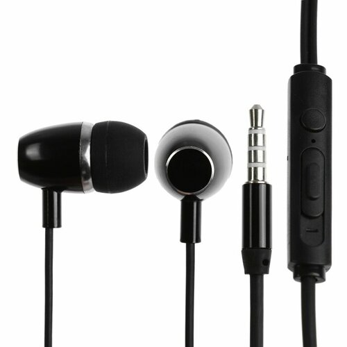 Наушники BYZ S872 проводные вакуумные 35 мм 12 м чёрные 415₽