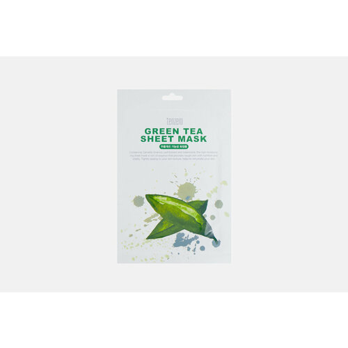 Тканевая маска с экстрактом зеленого чая Tenzero Green Tea Sheet Mask / количество 1 шт
