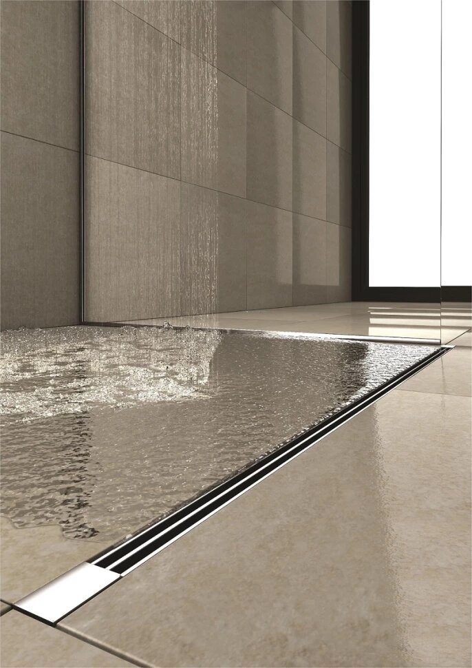 фото Душевой канал 600 мм матовый хром Berges Super Slim 090152