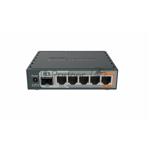 PoE-маршрутизатор MikroTik RB760iGS 2 ядра (880 МГц), 5х 1G RJ45, SFP, USB, MicroSD, раздача PoE (