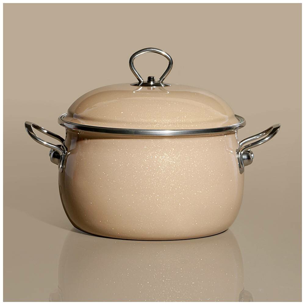 фото Agness Кастрюля Deluxe цвет: кофейный (2800 мл)