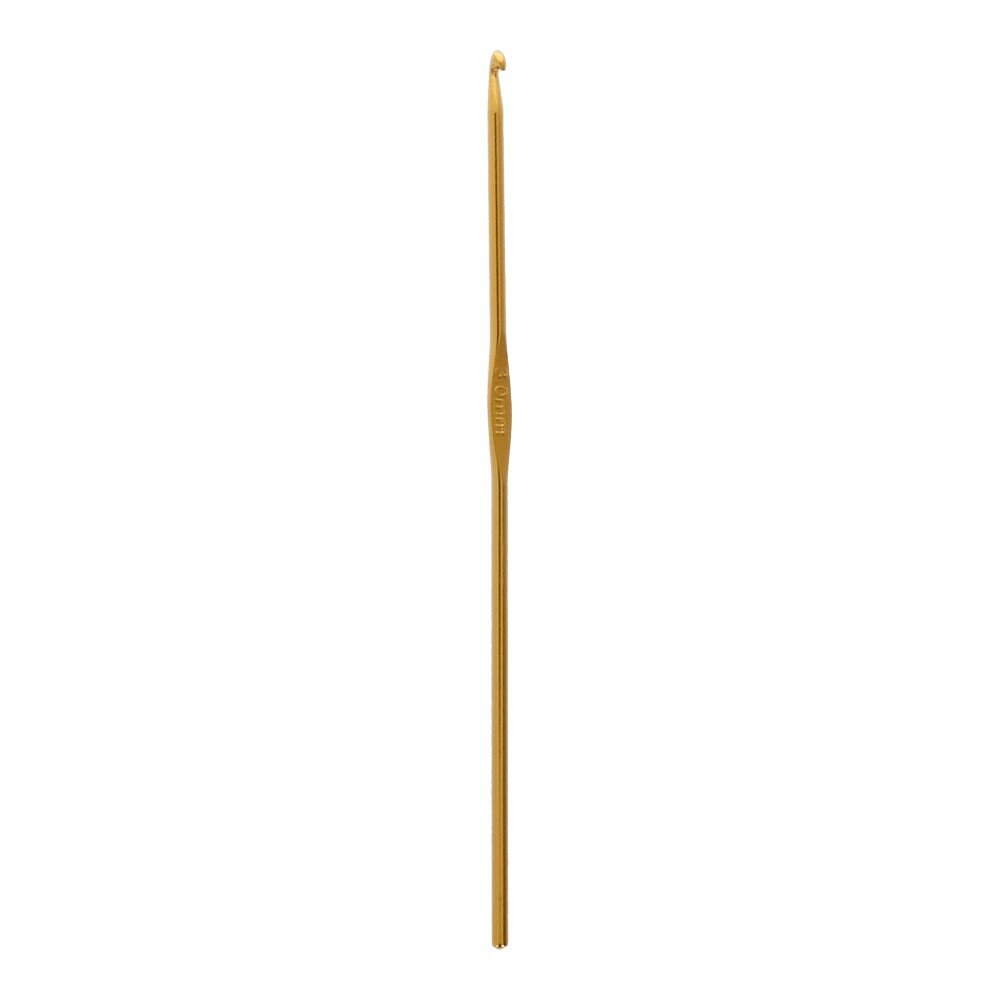Крючок для вязания GAMMA металлический, желтый, d3мм, 15см, 1шт