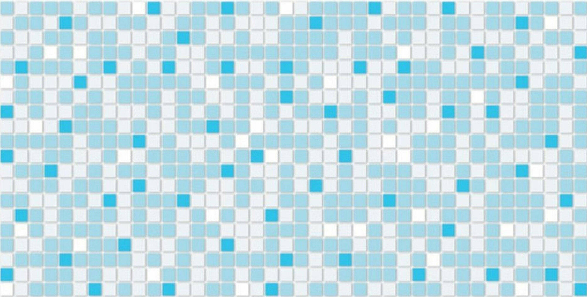 Панель ПВХ листовая Мозаика голубая 480х955х3 мм