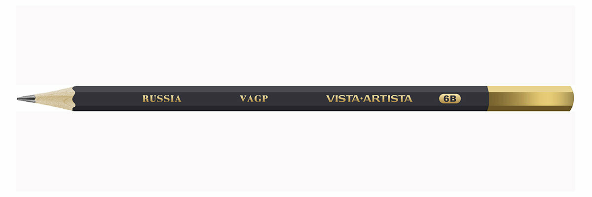 VISTA-ARTISTA VAGP Чернографитный карандаш заточенный 6М (6B) 6B .