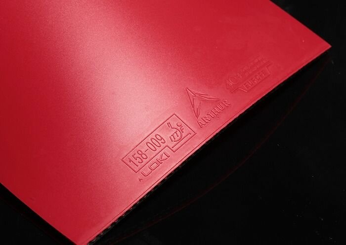 Накладка LOKI Arthur Europe, 40 градусов 2.1, красная, для теннисной ракетки ITTF — фото 1