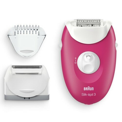 Эпилятор Braun 3-276 Silk-epil 3, белый/розовый