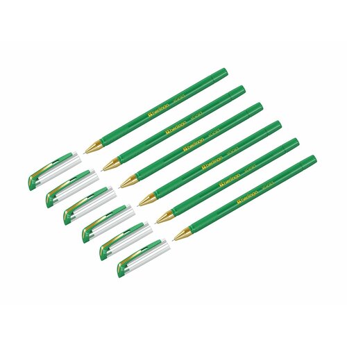 Набор из 6 шт. - Ручка шариковая Berlingo xGold зеленая, 0,7 мм