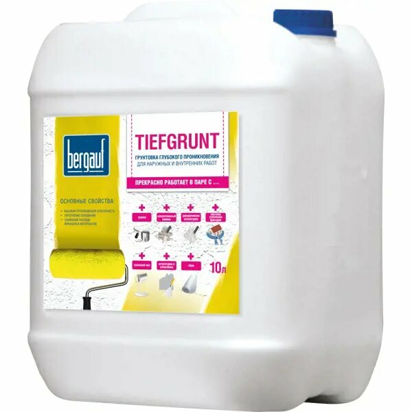 фото Грунтовка глубокого проникновения Bergauf TiefGrunt 10 л