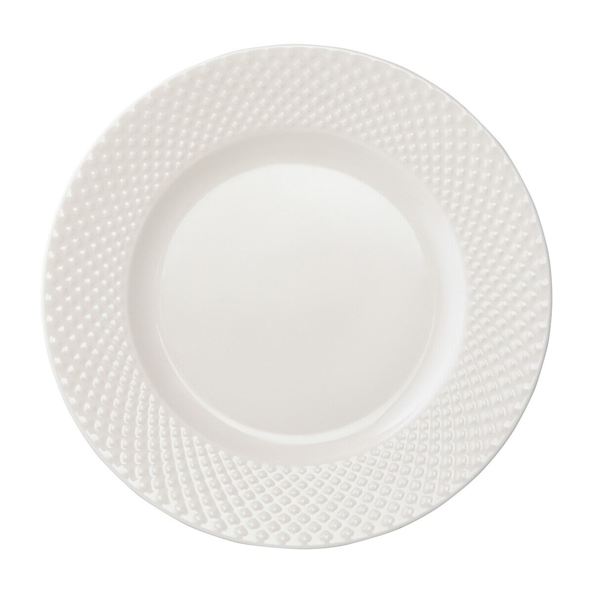 Набор из двух тарелок белого цвета с фактурным рисунком из коллекции essential, 22см Tkano - фото №11