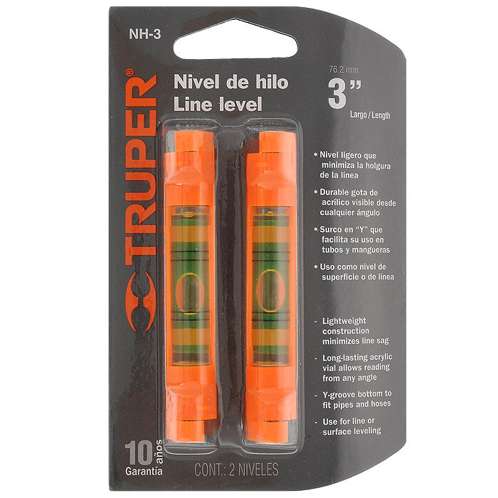 фото Уровень линейный Truper, 7.62 см, 2 шт.