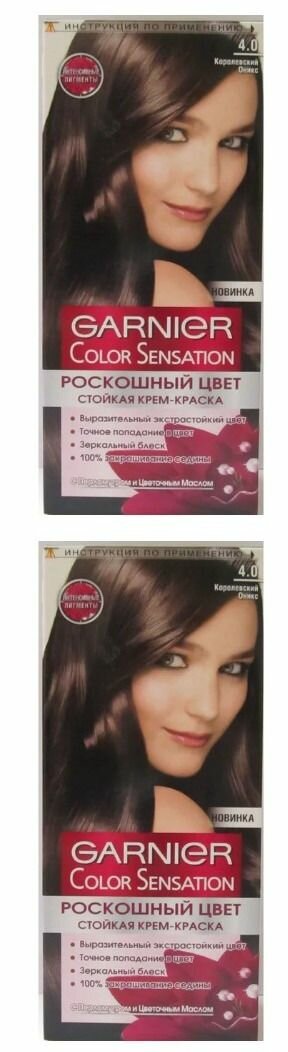 Garnier Крем-краска для волос Color Sensation 4, Королевский оникс, 2 шт.