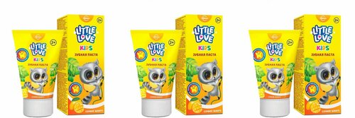 Little Love Детская зубная паста 2+, Сочное манго 50 мл, 3 шт.