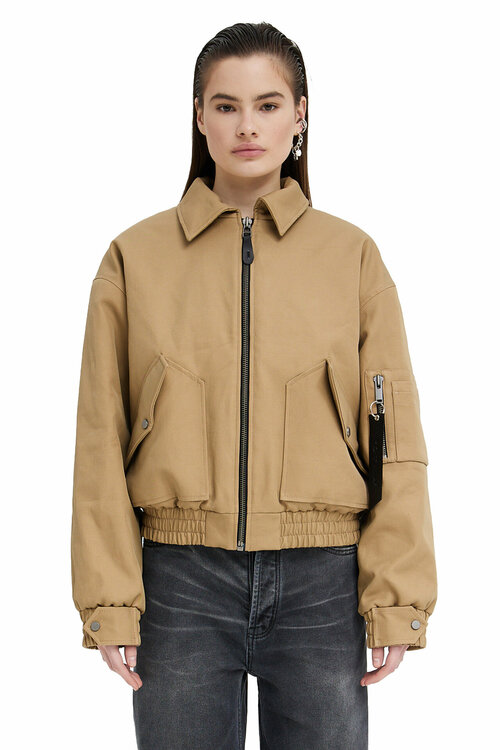 Бомбер  OTMA BOMBER JACKET BEIGE, размер XS, бежевый