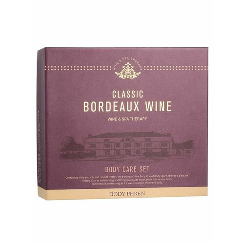 Набор для тела с винным экстрактом Body Phren Classic Bordeaux Wine Body (гель для душа 500мл/100мл + лосьон 315мл/100мл), WELCOS