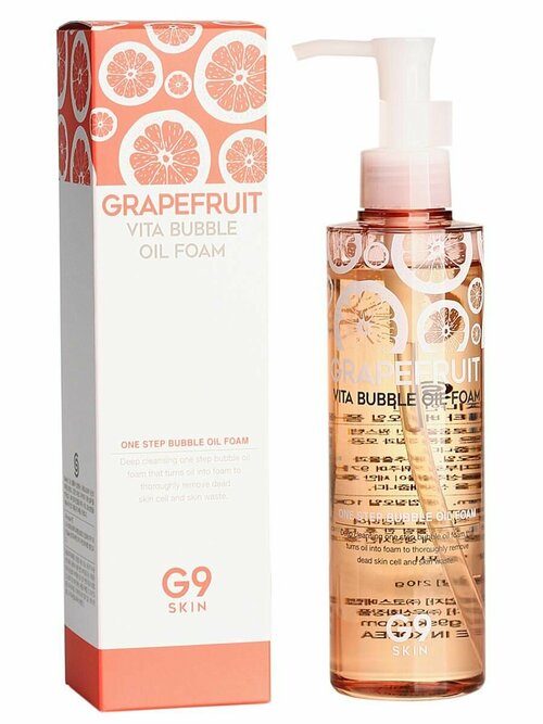 Масло-пенка с экстрактом грейпфрута Grapefruit Vita Bubble Oil Foam, G9Skin