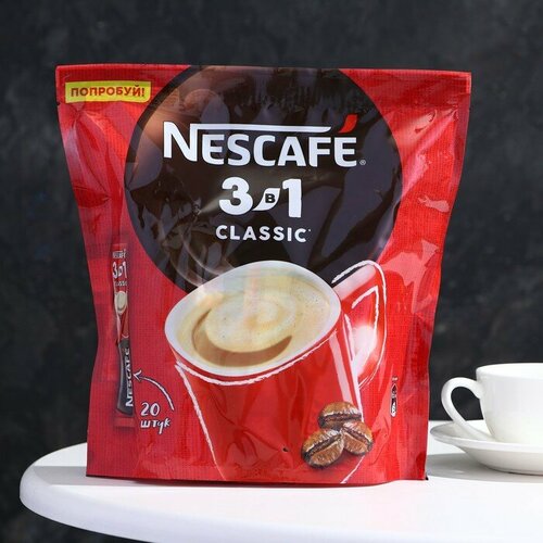 Кофе растворимый Nescafe 3 в 1 classic, 20 шт, 14,5 г